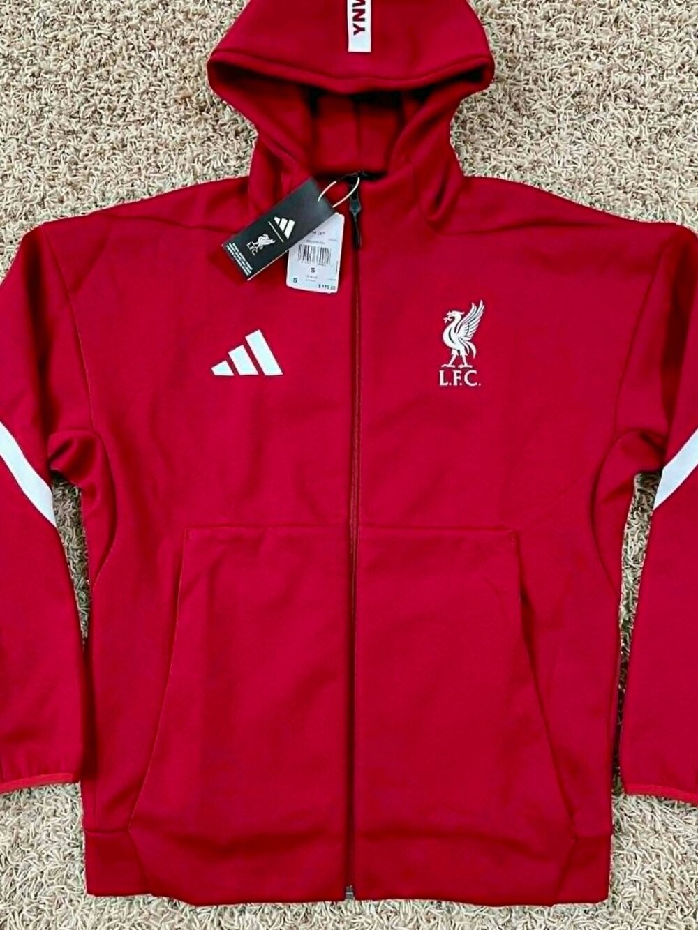Adidas Liverpool FC ADIDAS Z.N.E. Anthem Jacket JW5484, Men’s Size Small (New)
